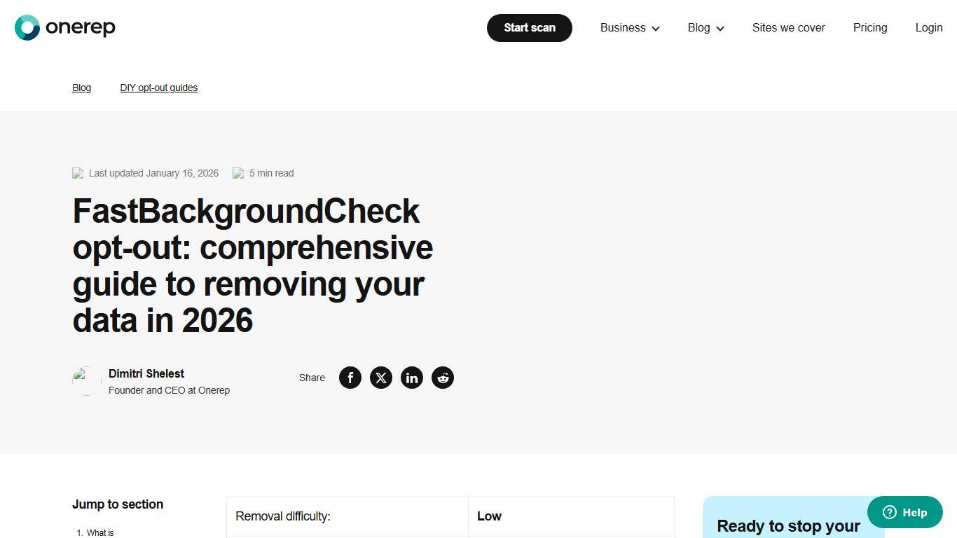 FastBackgroundCheck Opt-out: Comprehensive Guide To Removing Your Data In 2026