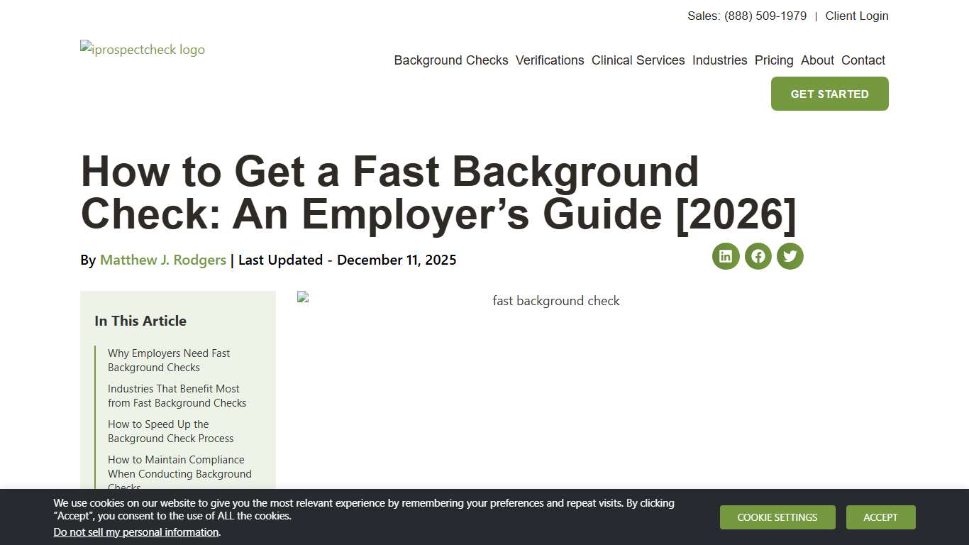 How to Get a Fast Background Check: An Employer’s Guide [2026] - iprospectcheck
